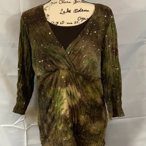 Janeric camouflage 3/4 sleeve top